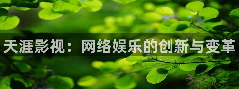 青柠影院在线观看高清电视剧荣耀：天涯影视：网络娱乐的创新与变革